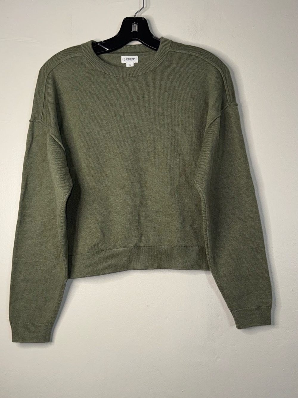 J. Crew Men's Olive Green Crewneck Sweater